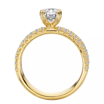 Diamond Double Row Band with a 4 Double Prong Setting 160307-OV100Y