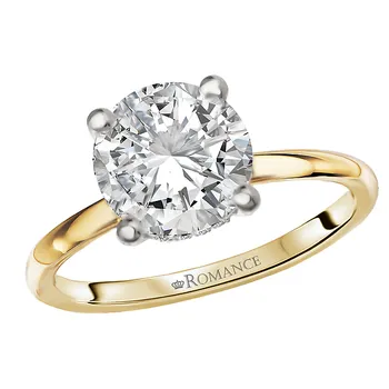 Diamond Hidden Halo Two-Tone Engagement Ring 160151-RD200TT