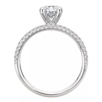 Split Row Lab Grown Diamond Semi-Mount Engagement Ring 160267-OV100LG