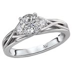 LaVie 3 Stone Semi-Mount Diamond Ring 115463-RD075