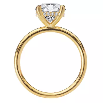 Lab Grown Diamond Hidden Halo Engagement Ring 160151-RD200YLG