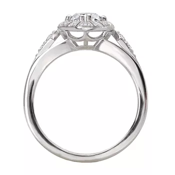 Oval Halo Semi-Mount Diamond Engagement Ring 160317-MQ100