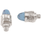 Alisa Bellatini Vari-tip Faceted Turquoise with matrix cabochons Sterling Bracelet Tips AO 12-100 FTQM