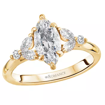 Classic Semi-Mount Engagement Ring 160125-MQ100Y