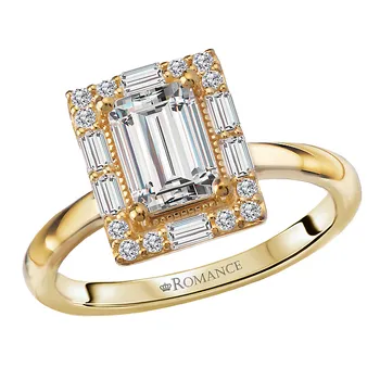 Diamond Semi-Mount Halo Engagement Ring 160211-EM100Y