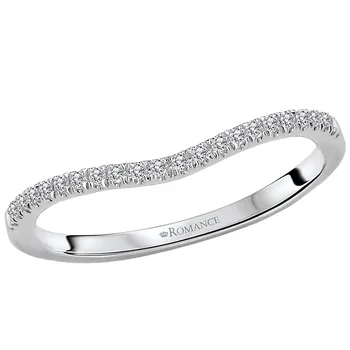 Diamond Curved Wedding Band 160110-W