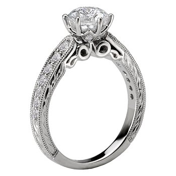 Peg Head Semi-Mount Diamond Ring 115231-100