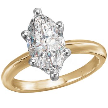 Solitaire Semi-Mount Diamond Engagement Ring 114006-MQ175TYS