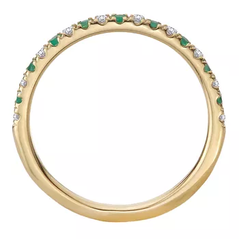 Diamond and Emerald Fashion Ring 212050-DE7Y