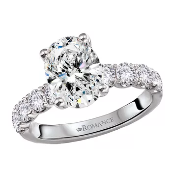 Diamond Band Semi-Mount Engagement Ring 160361-OV200