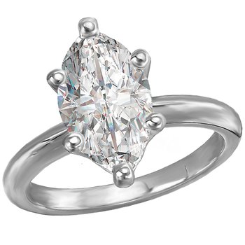 Solitaire Semi-Mount Diamond Engagement Ring 114006-MQ200WS