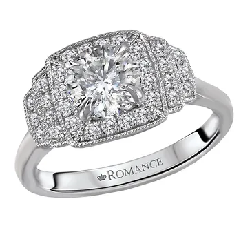 Halo Semi-Mount Diamond Ring 119267-CR100K