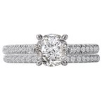 LaVie Peg Head Semi-Mount Diamond Ring 115416-100