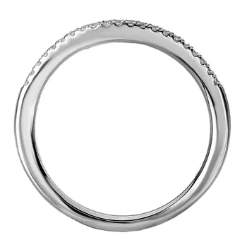 Diamond Curved Wedding Band 160203-W