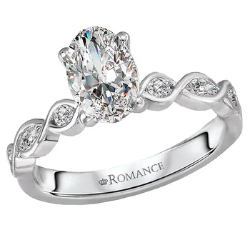 *** Lab Grown Diamond *** Classic Semi-Mount Diamond Ring 160021-OV100LG