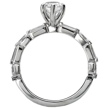 *** Lab Grown Diamond *** Semi-Mount Diamond Engagement Ring 160128-MQ100LG