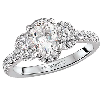 Halo Semi-Mount Diamond Ring 119147-OV100K