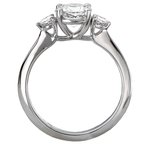 LaVie Three Stone Semi-Mount Engagement Ring 160263-RD100
