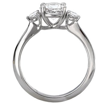 Three Stone Semi-Mount Engagement Ring 160263-RD100
