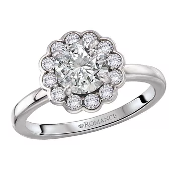 Halo Semi-Mount Diamond Ring 160026-RD100