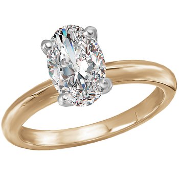 Solitaire Semi-Mount Diamond Engagement Ring 114002-OV125TYS