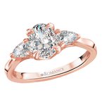 Romance Three Stone Semi-Mount Diamond Ring 119274-OV100RK