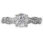 LaVie Peg Head Semi-Mount Diamond Ring 115421-RD100
