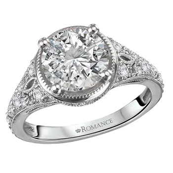Diamond Semi-Mount Engagement Ring with Milgrain Detail 160306-RD200