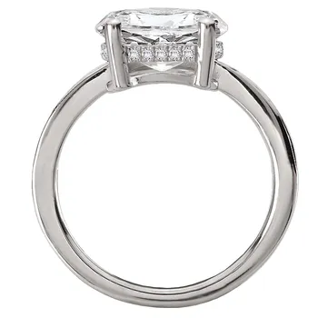 Hidden Basket Semi-Mount Diamond Engagement Ring 160286-OV200