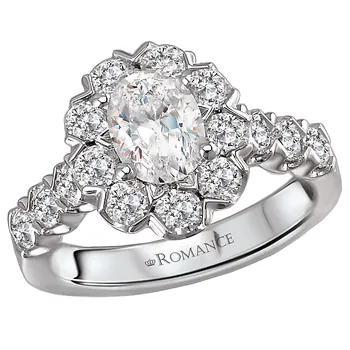 Halo Semi-Mount Diamond Ring 119139-100K