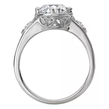 Semi-Mount Bezel Set Diamond Engagement Ring 160336-OV200