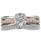 Romance Two Tone Semi-Mount Diamond Ring 160034-RD100TR