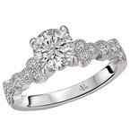 LaVie Peg Head Semi-Mount Diamond Ring 115413-100