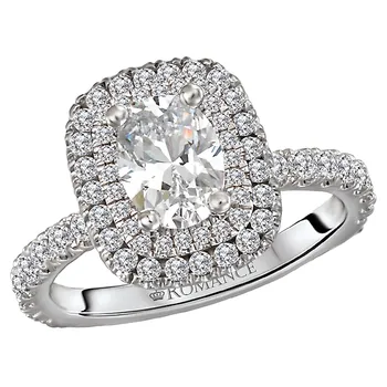 Diamond Halo Semi Mount Engagement Ring 160106-CO100