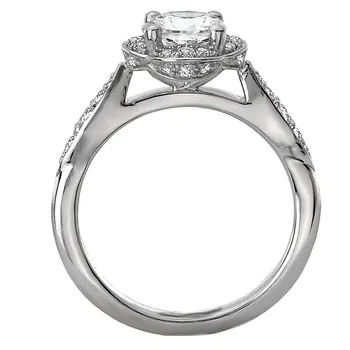 Halo Semi-Mount Diamond Ring 119193-RD100K