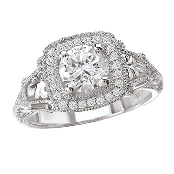 Halo Semi-Mount Diamond Ring 115003-100