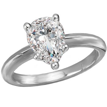 Solitaire Semi-Mount Diamond Engagement Ring 114003-PS125WS