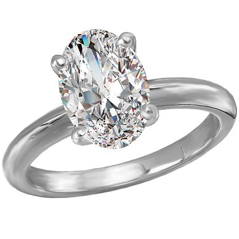 Solitaire Semi-Mount Diamond Engagement Ring 114002-OV200WS