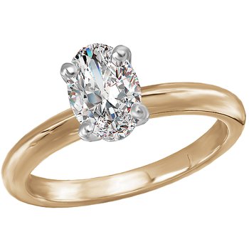 Solitaire Semi-Mount Diamond Engagement Ring 114002-OV100TYS