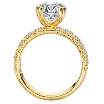 Diamond Double Row Band with a 4 Double Prong Setting 160307-RD200Y