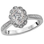 LaVie Halo Semi-Mount Diamond Ring 115437-OV100