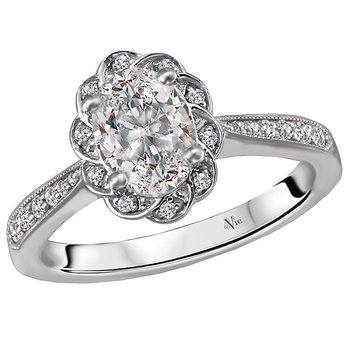 Halo Semi-Mount Diamond Ring 115437-OV100