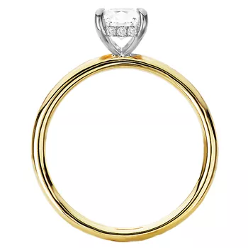 Diamond Hidden Halo Two-Tone Engagement Ring 160151-EM100TT