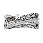 Eleganza Ladies Twist Sterling Silver Ring 711862-7