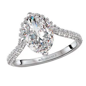 Half Halo Semi-Mount Diamond Engagment Ring 160269-OV200