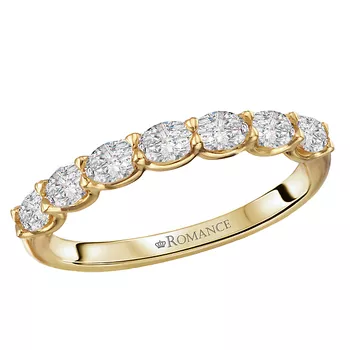 Oval Shaped Lab Grown Diamond Staight Front Wedding Band 160310-WYLG