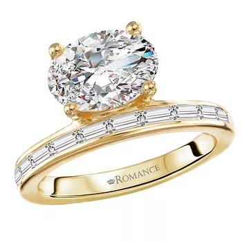 Hidden Basket Semi-Mount Diamond Engagement Ring 160286-OV200Y