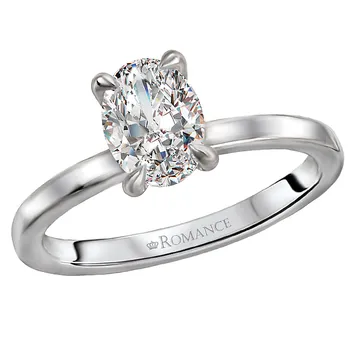 *** Lab Grown Diamond *** Diamond Semi-Mount Engagement Ring 160103-OV100LG