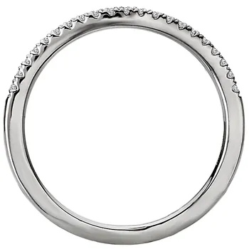 *** Lab Grown Diamond *** Diamond Curved Wedding Band 160130-100WLG