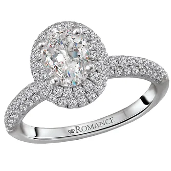 Halo Semi-Mount Diamond Ring 119186-OV100K